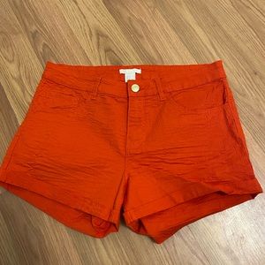 *h&m orange shorts